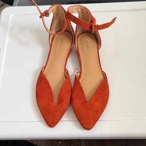 Express Women's Orange Suede Heels